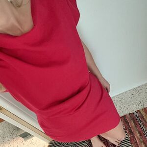 Costello & Tagliapietra cinched hot pink dress 8 cocktail wedding